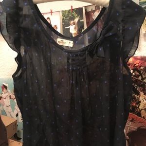 Sheer Hollister polka dot tank top